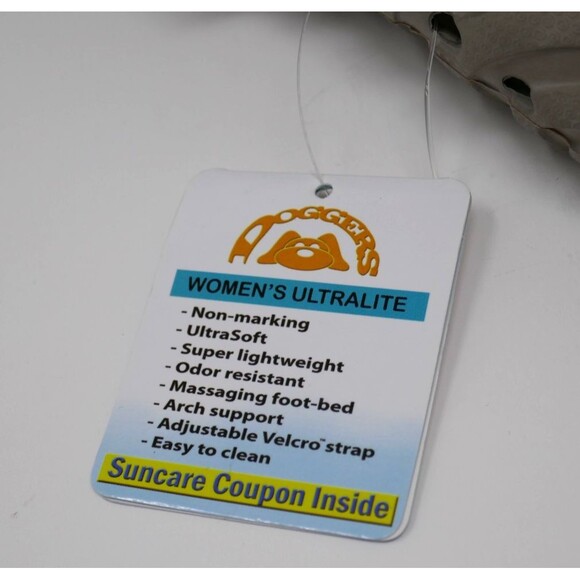 Doggers Ultralite Slip On Water/Garden Comfort Shoes Tan White Size 9/10W NEW - Picture 8 of 8